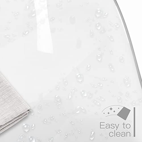 Villeston Acrylic Clear Desk Chair, Modern Small Cute Armless Vanity Rolling Plastic Chair Home Office Lucite Ghost Chairs Cushion Padded With White Legs And Wheels, Clear #TOP3