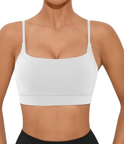 Comper Sports Bra for Women Wirefree Racerback Workout Bras Sexy Thin Straps Yoga Sport Bras with Removable Pads3