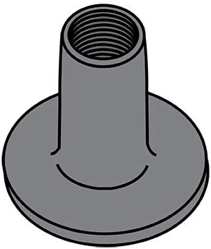 6-32X1/4 Weld NUT with .562 Round Base Steel Plain (Pack Qty 1,000) BC-0604NWR by Shorpioen