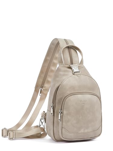Image of CLUCI Sling Bag for Women Leather Women's Backpack Small Convertible Backpack Purse Crossbody Bag for Travel