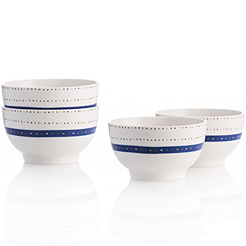 Set 4Pcs Bols 650Ml New Bone China Diseño Puntos De Colores Casa - Benetton En Oferta United Colors Of Benetton- Be114 Set 4Pcs Bols 650Ml New Bone China Diseño Puntos De Colores Casa Benetton, Loza