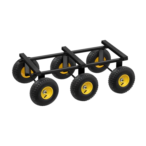 6 Wheel All Terrain Dolly, Heavy Duty Furniture Dolly 1300 Lbs Capacity, 10' Inflatable Tires Big...