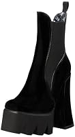 Lamoda Lumiel Platform Ankle Boots BlackPAT, Chunky High Heel Design, Cushioned Insole Comfort, Durable Synthetic Upper, Trendy Statement Shoes for Parties or Streetwear UK5