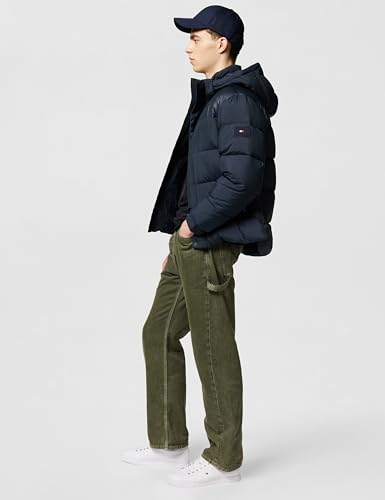Tommy Hilfiger Herren Pufferjacke Mix Down Hooded Puffer Jacket mit Kapuze, Blau (Desert Sky), 3XL – Ansicht 6