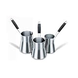 Korkmaz A126 Flora Edelstahl Kaffeekocher Mokka Kocher Set Silikon Handgriffe