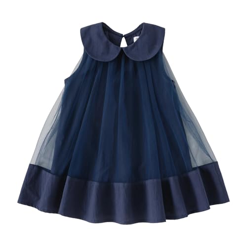 Baby Girls Puffy Tulle Dress Summer A Line Sundress Cotton Sleeveless
