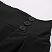 Belle Poque Women's Flared A Line Skirt High Waist Pleated Skirt Black,Large