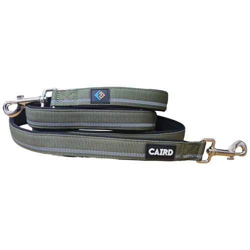 Laisse réglable multi-points CAIRD avec double clip de déclenchement et coutures - 2