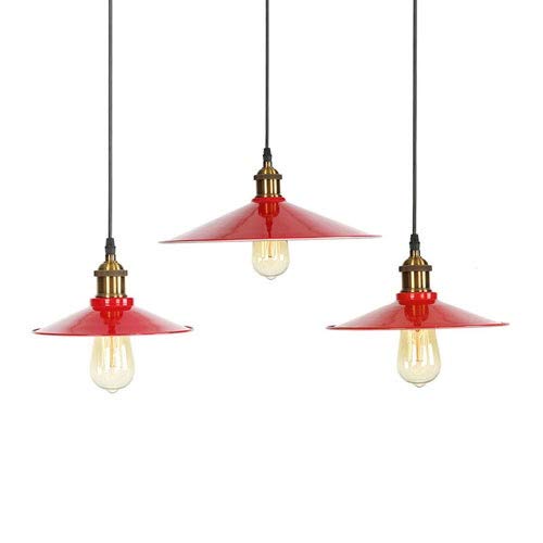 Lámpara de techo de simplicidad moderna y estilo rural S22Cn con acabado rojo retro 5