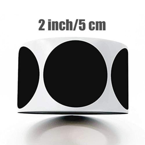 Homoyoyo 2 Rolls Round Black PVC Chalkboard Labels Stickers for Kitchen Bottles and Cans, Removable Adhesive Writing Stickers for Home and Office Organization, Long Term Use Reminder Memos - Image 2