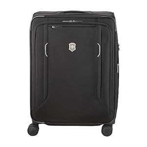Victorinox Werks Traveler 6.0 Softside Medium Case – Travel Luggage with Spinner Wheels – Suitcase with Combination Lock & Laptop Compartment – 75 Liters, Black