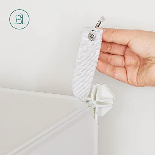 SONGMICS SONGMICS Regalsystem mit 16 Würfeln, Aufbewahrungsschrank für Kinder, Kleiderschrank mit Türen, Schuhregal aus Kunststoff, Steckregal, Mehrzweck, Schuhe, Spielzeug, 123 x 31 x 123 cm, weiß LPC906W01 - Produktansicht 9 | Kinderzimmermöbel