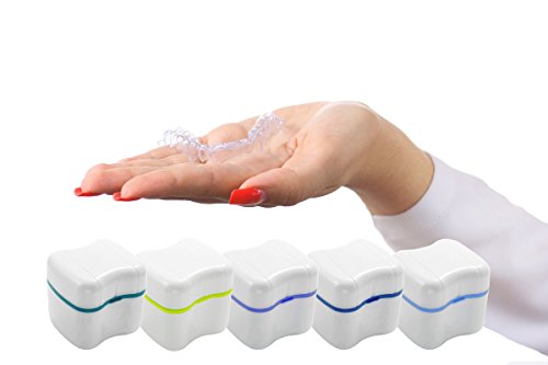 Retainer-Denture Bath-Dental Appliance Cleaning Case Size Standard with Easy Grip – Color Admiral Blue