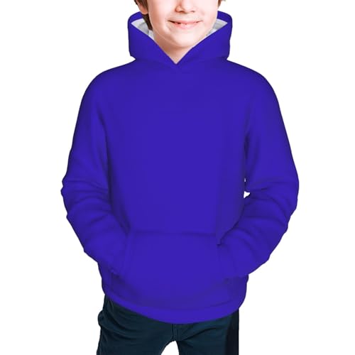 Darkblue Kid Hoodies Boys Sweatshirts Girls Pullover with Pocket3
