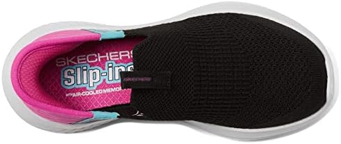 Skechers Kids Girls Ultra Flex 3.0-Fresh Time Sneaker, Black/Pink, 5 Big Kid | Image 1