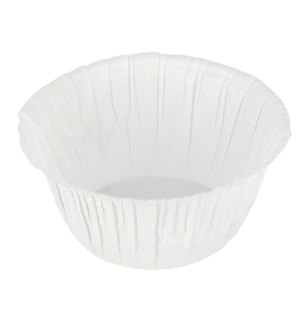 1800 Cápsulas para Magdalenas, Muffins, 4,9x3,8x7,5cm, Color Blanco, Moldes para Hornear, Cupcakes, Eventos, Pastelerías, Catering