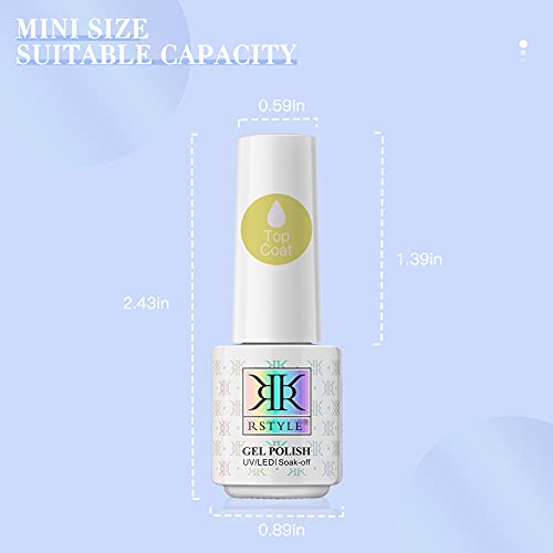 RSTYLE Top Coat Gel UV Base Matt Coat, 4pcs Gel Nagellack UV Set Shellac Base und No Wipe Top Coat Set Überlack Gel Nail… – Bild 7
