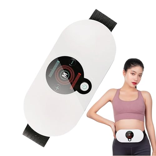 Machine d'Amincissement Abdominal, 9 modes de massage vibrant fessier, Massage par vibration et chaleur sans fil pour stimuler les abdominaux, pour...