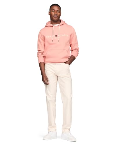 Image of Tommy Hilfiger Men's Medium Weight Fleece Hoodie Sweatshirt With Embroidered Logo, Also Available in Big & Tall