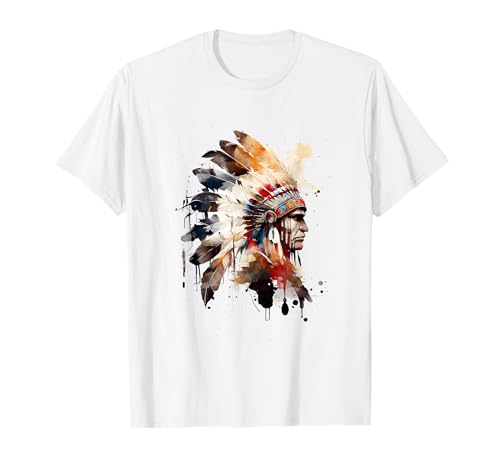 Love native - Camisa para hombre, tocado indio, amantes de las mujeres y niñas Camiseta