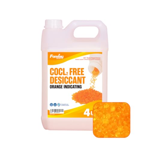 4LBS Fonday Premium Moisture Indicating Silica Gel Desiccant Beads
