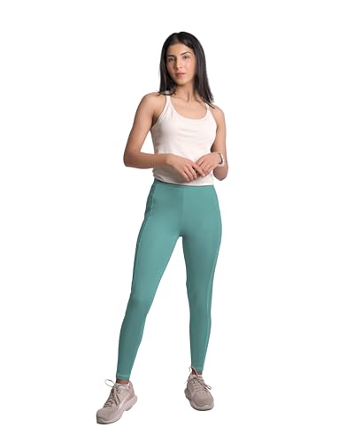 Image of Mehrang Women's Gym Wear Tights | Track Pants with Mesh Insert & Side Pockets : Ideal for Active Wear, Yoga & Workout | Stretchable Gym Pants for Women & Tights for Women