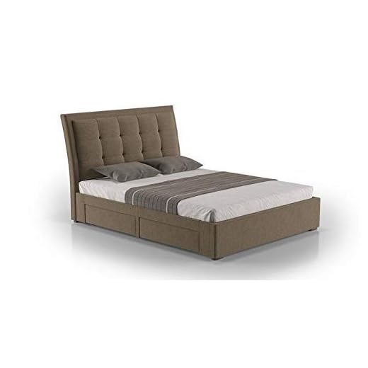 Lillyput Interio Foaster Queen Size Brown Upholstered Storage Bed