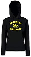 Urban Backwoods Refugees Welcome Damen Kapuzenpullover, schwarz
