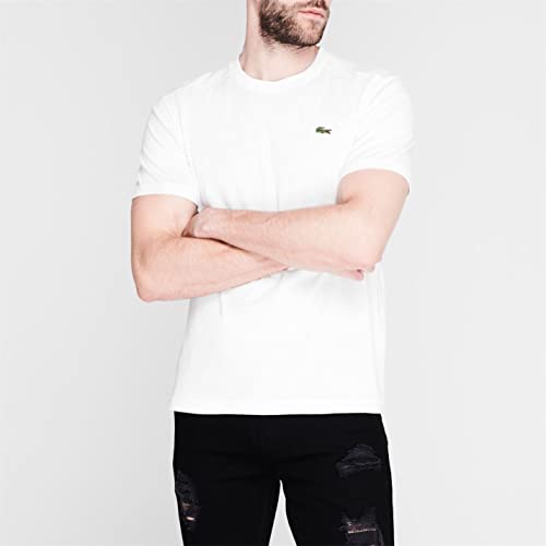 Lacoste Herren T-Shirt Rundhals TH2038, Männer Basic Tshirt,Tee,Regular Fit,Weiß,11 (6XL) – Ansicht 2