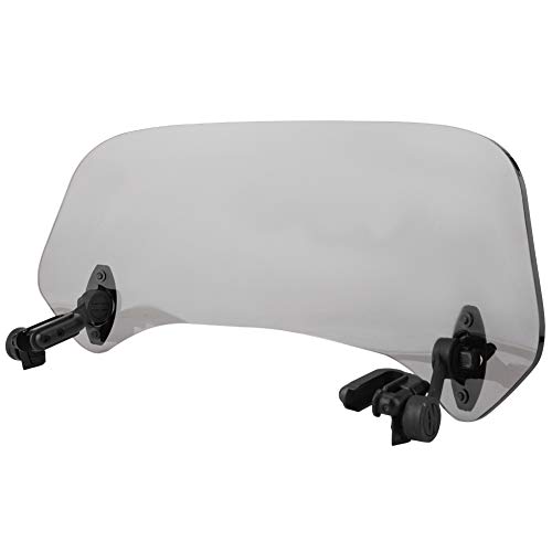 Déflecteur De Pare-brise Moto Universel – 28 Mm De Hauteur, Avec Bras D’extension Et Charnières – Améliore La Protection Contre Le Vent Et Réduit Le Bruit – Transparent Ou Fumé - 2