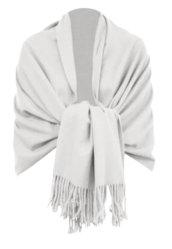 Van Der Rich Schal Weiches Gemisch aus Kaschmir und Wolle - Damen (53-Creme)