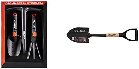 Bellota 2994 – Gardening and Orchard Kit Including Rake, Transplanter and Adzuela, Small Garden Tool, Standard Colour & 5526 – Small Shovel for Camping, Garden or Snow 150 x 210 mm