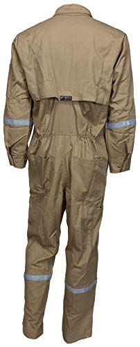Image of MCR Safety Summit Breeze Flame Resistant FR Coveralls, 7 oz Cotton, Work Coveralls, Tan, 38 Tall
