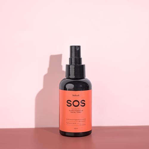 Solved Labs Sos Hypochlorous Acid Spray Restorative Facial Toner | Soothing, Antibacterial & Anti-Inflammatory | Gentle Skincare For Sensitive, Irritated, Or Acne-Prone Skin | 100ml