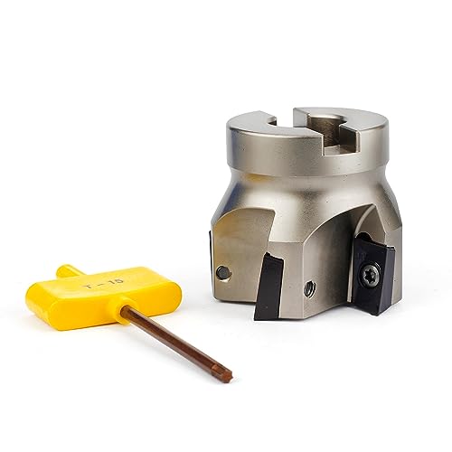 Image of 90 Degree Square Shoulder Indexable Face Mill with 5 Pcs APKT1604 Carbide Inserts, 2 inch Cutting Diameter, 1.75 inch Overall Length, 5 Flutes