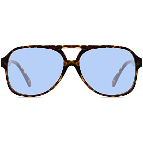 YDAOWKN Classic Vintage Aviator Sunglasses for Women Men Large Frame Retro 70s Sunglasses
