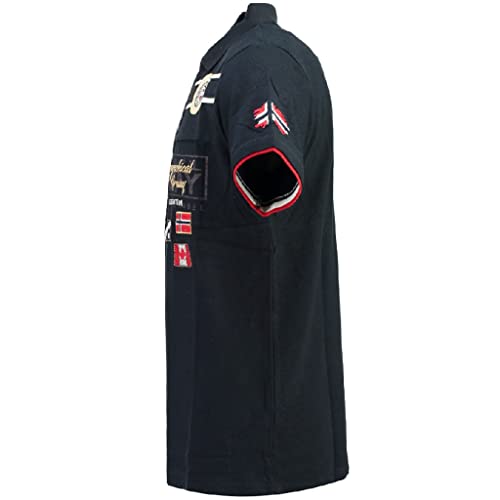 Klipo Men - Men's Cotton Polo Shirt - Regular Fit Short Sleeve - Breathable Short Sleeve T-Shirt - Classic Men's T-Shirt (Navy S)2