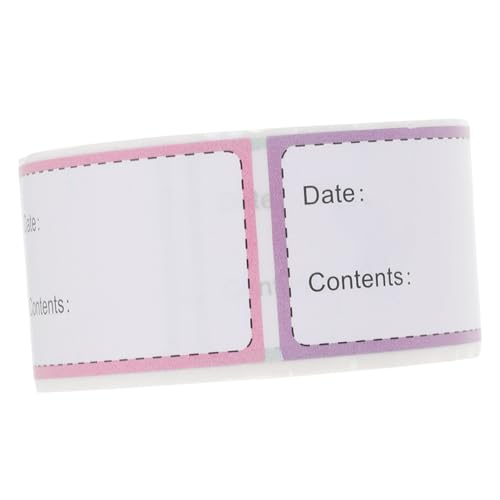 BAZEITFLOW 冷蔵庫用粘着食品ラベル 冷凍保存対応 手書き可能 剥がせる多用途ステッカー 食品管理 賞味期限管理に便利