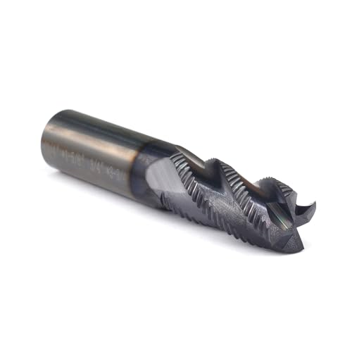 Image of Roughing End Mill JESTUOUS Carbide Square Nose 4 Flute Fine Tooth Bit 3 /4 inch Shank Dia. 1-5 /8 inch Flute Length for Milling Metal Steels,1 Piece