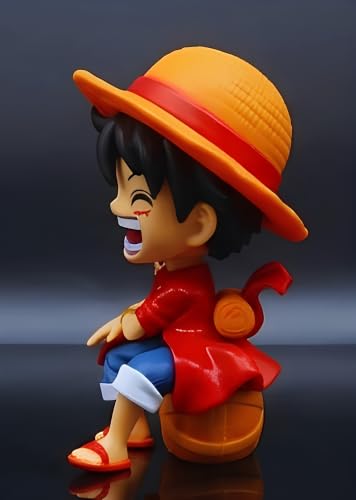 Image of Premium Action Figures Collectible for Office Desk, Study Table, Car Dashboard, Decoration for Anime Lovers, Fans, Kids, Collectors (Luffy Laughing 12cm)