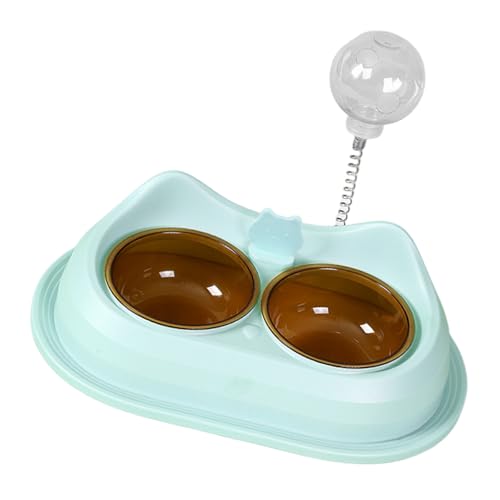 Recipiente de alimentos antivómitos y cuenco elevado para gatos pequeños con snacks 2