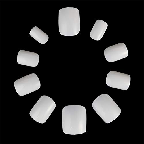 600pcs Nail Tip Acrylic Nail Tips Short Artificial Nail False Nail Tips White Full Cover Press on Nails for Nail Salon and Nail Art