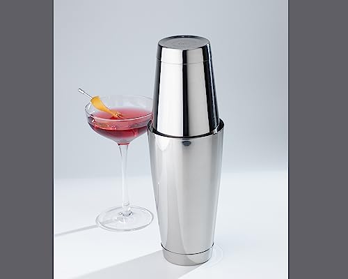 Derrison Premium Professional Boston Shakers Set - 18oz Weighted Stainless Steel 304 Cocktail Shakers for Bartenders | Heavy-Duty Bar Tools with Anti-Slip & Easy-Clean Design (Double Weighted)