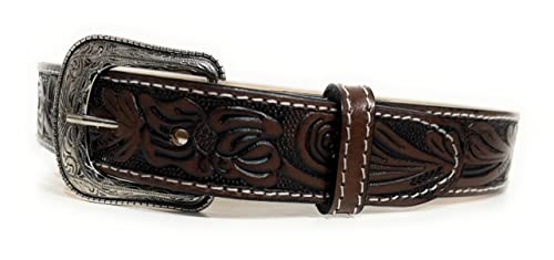 Kids Baby Toddler Western Leather Belt Boys Girls Tulip Decorated Heavy Duty Cowboy Rodeo Belt.