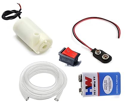 KeepItSecret Project School-College Experiment Kit (Dc Motor Micro Mini Water Pump, 9V Battery, Battery Snap, Switch,1 Meter Pipe for Project, DIYs (B0C9M3F4G1) Amazon Price History, Amazon Price Tracker