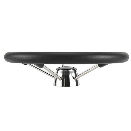 image for NovelBee 15-1/2 Inch Stainless Steel 5 Spoke Boat Marine Destroyer Ste