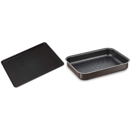 Tefal Perfectbake Plaque A Pâtisserie 38x28 cm Aluminium 100% Recyclé J5547002, fabriqué en France & Success Plat Mini Four Aluminium J1600502, fabriqué en...