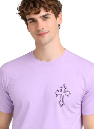 T-shirt décontracté homme imprimé croisé idéal pour les sorties