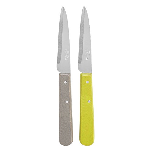 Lot De 6 Couteaux à Steak Gimel — Acier Inoxydable, Manches Colorés, 23 Cm