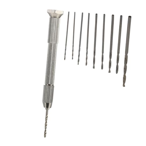ARTIBETTER Manual Drill Pin Vise Rotary Tools Micro Drill Bits Electronics Tools Micro Drill Bit Kit Hand Brace Drill Screwdriver Bits Model Kits Electronic Kits Hand Drill Take Steel Mini